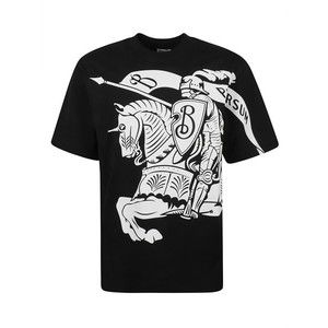 Burberry Graphic Knight Print Black T-Shirt - NWT